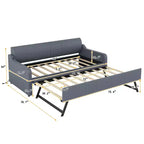 Lit de repos Whisen Upholstery avec lit gigogne relevable et port de charge USB