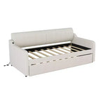 Lit de repos Whisen Upholstery avec lit gigogne relevable et port de charge USB