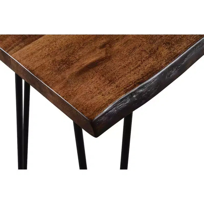 Table de salle à manger/canapé à hauteur de comptoir Jofran, Nature's Edge, en acacia massif