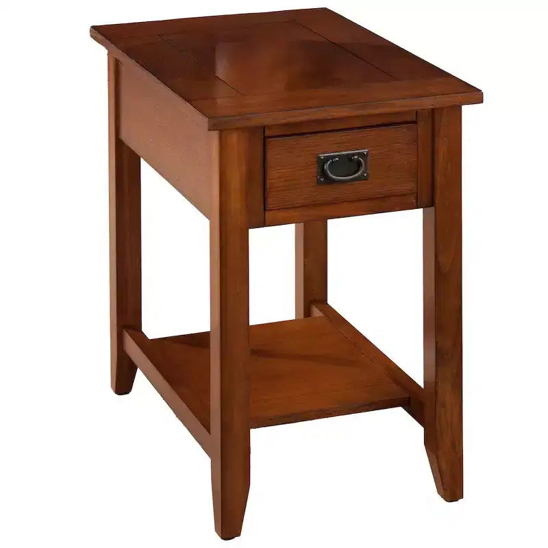 Jofran, table d'appoint chêne mission - Couleur marron