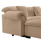 Grand canapé d'angle en U, canapé ultra-moelleux avec sièges de rangement et poufs, canapé modulaire en U à 4 places avec assise profonde