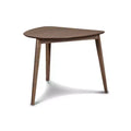 New Classic Furniture, Furniture Oscar 32 Solid Wood Triangle Corner Table in Walnut