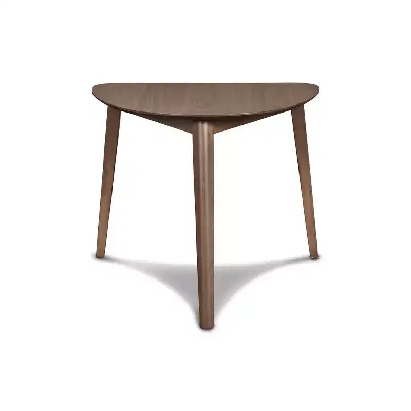 New Classic Furniture, Meuble Oscar 32 Table d'Angle Triangulaire en Bois Massif Noyer
