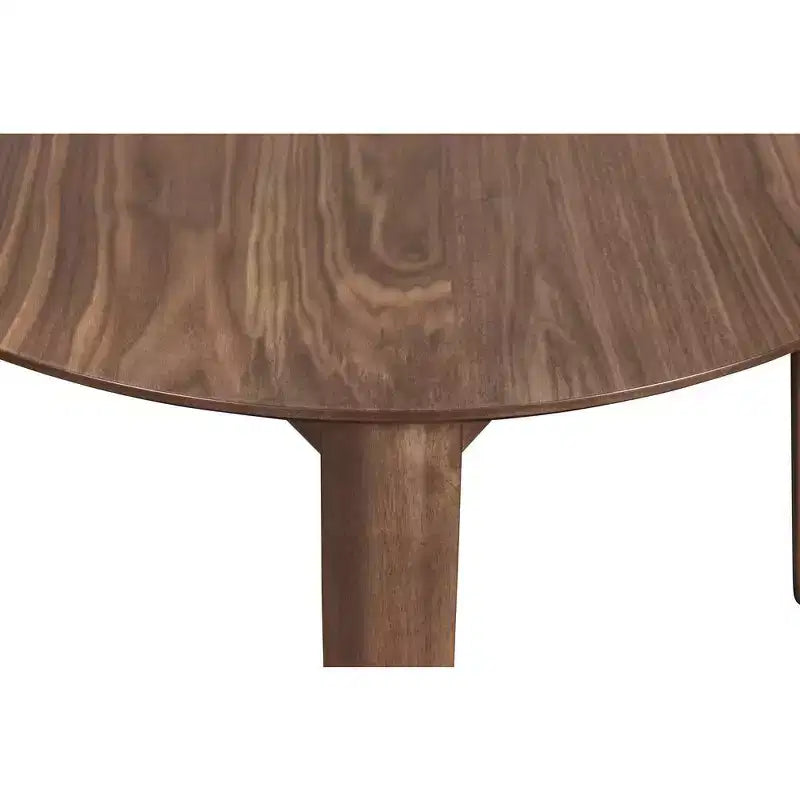 New Classic Furniture, Meuble Oscar 32 Table d'Angle Triangulaire en Bois Massif Noyer