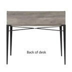 Bureau secrétaire industriel Walker Edison Furniture Company avec étagère, gris délavé, 107 cm