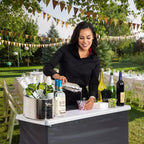 Table de bar portable GoBar pour événements - Station de bar mobile pop-up avec étui de transport