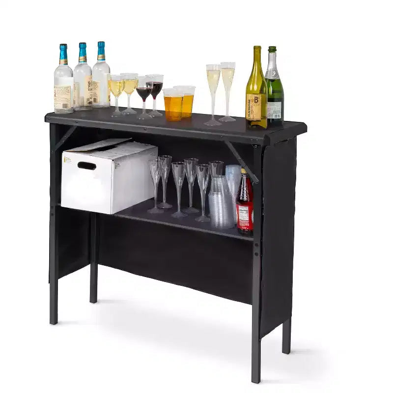 Table de bar portable GoBar pour événements - Station de bar mobile pop-up avec étui de transport