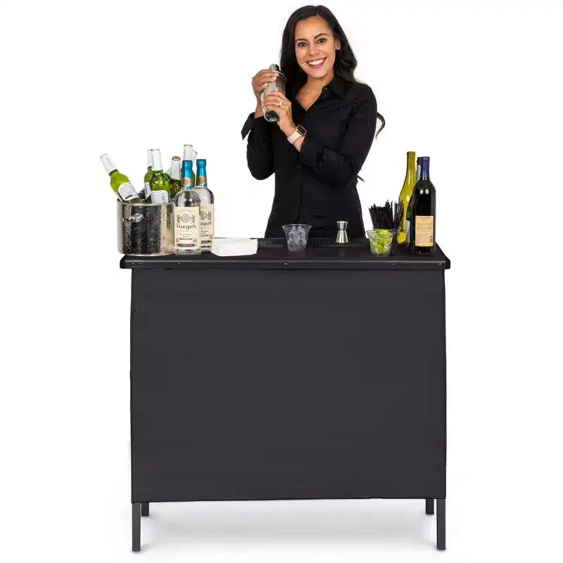 Table de bar portable GoBar pour événements - Station de bar mobile pop-up avec étui de transport
