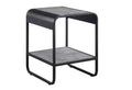 HomeRoots 21 Black And Concrete Gray Manufactured Wood And Metal Rectangular End Table With Shelf