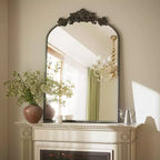 BEAUTYPEAK Arched Top Bathroom Vanity Mirrors 24x36,Black