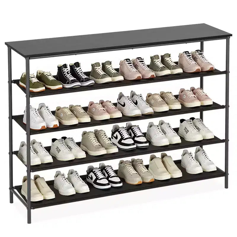 FDW 5 Tier Standing Shoes Rack with Solid Steel Frame for Entry Corridor