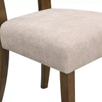 Lot de 2 élégantes chaises de salle à manger en bois avec assise rembourrée en chenille, cadre en bois d'hévéa massif - Christopher Knight Home