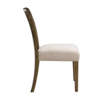 Lot de 2 élégantes chaises de salle à manger en bois avec assise rembourrée en chenille, cadre en bois d'hévéa massif - Christopher Knight Home