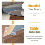 Table basse en verre, table basse ronde, table basse ovale, table d'appoint, table de canapé avec pieds en éventail diagonal, noyer/naturel-ModernLuxe