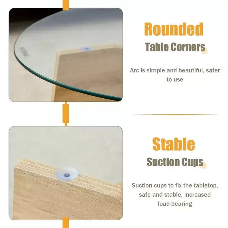 Table basse en verre, table basse ronde, table basse ovale, table d'appoint, table de canapé avec pieds en éventail diagonal, noyer/naturel-ModernLuxe
