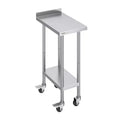 VEVOR 24 x 15 x 40 Inch Stainless Steel Work Table, Commercial Food Prep Worktable with Casters, Heavy Duty Prep Worktable, Metal Work Table