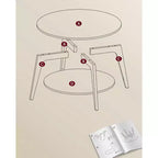 Table basse ronde, tables basses circulaires de 81 cm avec étagère de rangement à 2 niveaux, facile à assembler pour le salon