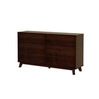 Plank+Beam Commode classique en bois massif 6 tiroirs, commode de rangement pour chambre, chiffonnier