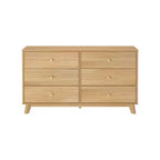 Plank+Beam Commode classique en bois massif 6 tiroirs, commode de rangement pour chambre, chiffonnier