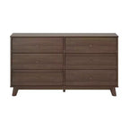 Plank+Beam Commode classique en bois massif 6 tiroirs, commode de rangement pour chambre, chiffonnier
