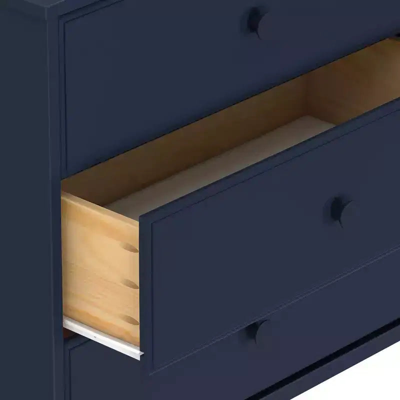 Plank+Beam Commode classique en bois massif 6 tiroirs, commode de rangement pour chambre, chiffonnier