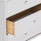 Plank+Beam Commode classique en bois massif 6 tiroirs, commode de rangement pour chambre, chiffonnier