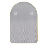 Miroir de salle de bain HomeRoots 39 avec cadre en métal doré et arc