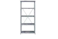 HomeRoots Gray And Silver Metal Four Tier Etagere Bookcase