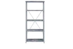 HomeRoots Gray And Silver Metal Four Tier Etagere Bookcase