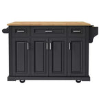 Îlot de cuisine Whisen 54 avec abattant en bois d'hévéa, chariot de cuisine texturé en relief sur roulettes avec rangements multiples