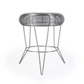 HomeRoots 18 Silver Wire Round End Table