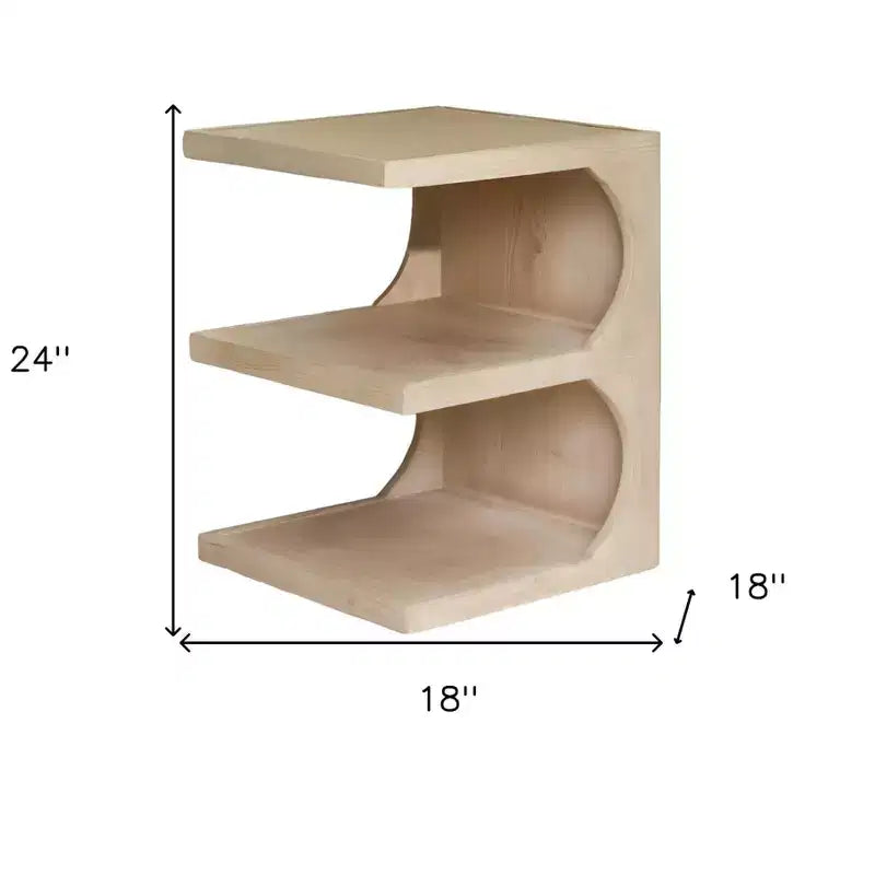 HomeRoots Table d'appoint carrée 22 po en bois massif noir et marron