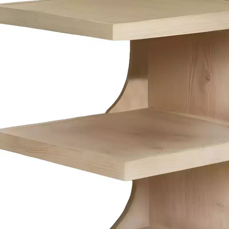 HomeRoots Table d'appoint carrée 22 po en bois massif noir et marron
