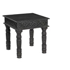 Table d'appoint HomeRoots 24 en bois massif noir vieilli