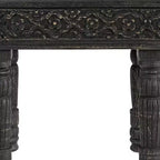 Table d'appoint HomeRoots 24 en bois massif noir vieilli