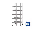 Étagère d'angle en acier Seville Classics UltraDurable à 6 niveaux certifiée NSF, 71,12 cm P x 71,12 cm L x 182,88 cm H