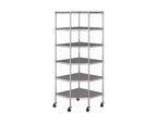 Étagère d'angle en acier Seville Classics UltraDurable à 6 niveaux certifiée NSF, 71,12 cm P x 71,12 cm L x 182,88 cm H