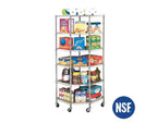 Étagère d'angle en acier Seville Classics UltraDurable à 6 niveaux certifiée NSF, 71,12 cm P x 71,12 cm L x 182,88 cm H
