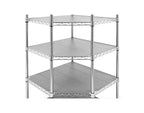 Étagère d'angle en acier Seville Classics UltraDurable à 6 niveaux certifiée NSF, 71,12 cm P x 71,12 cm L x 182,88 cm H