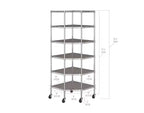 Étagère d'angle en acier Seville Classics UltraDurable à 6 niveaux certifiée NSF, 71,12 cm P x 71,12 cm L x 182,88 cm H