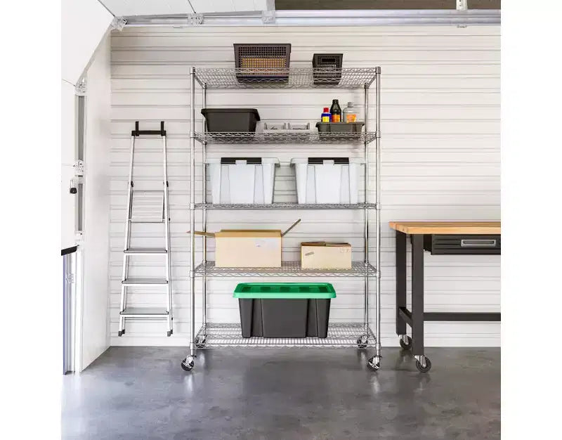 Étagère métallique en fil d'acier UltraDurable à 5 niveaux 48 x 24 de Seville Classics
