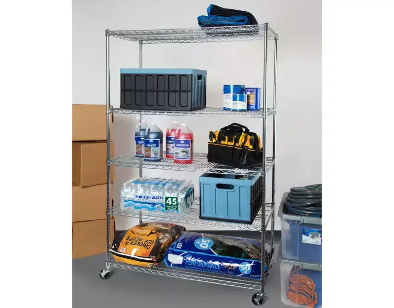 Étagère métallique en fil d'acier UltraDurable à 5 niveaux 48 x 24 de Seville Classics
