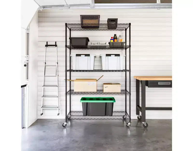 Étagère métallique en fil d'acier UltraDurable à 5 niveaux 48 x 24 de Seville Classics