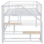Lit mezzanine mi-hauteur Whisen 88,80''L 41,40''l 39,00''H avec escalier de rangement