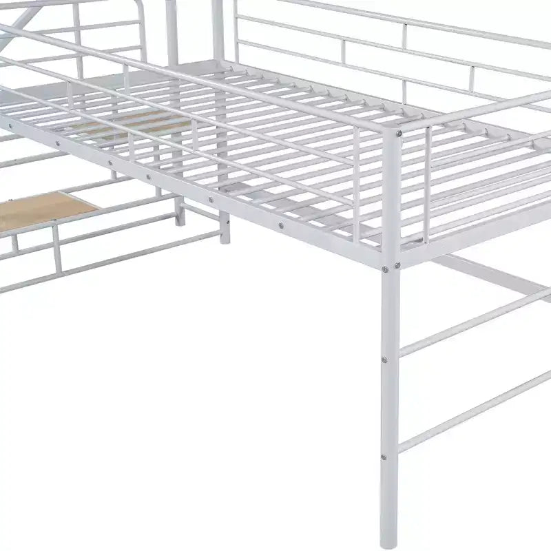 Lit mezzanine mi-hauteur Whisen 88,80''L 41,40''l 39,00''H avec escalier de rangement
