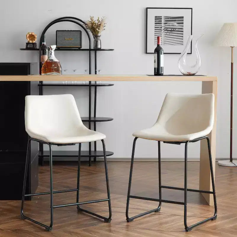 Tabourets de comptoir Christopher Knight Home Juliana modernes en similicuir et cadre en acier de 24 pouces (lot de 2)