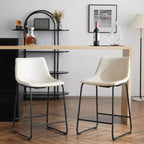Tabourets de comptoir Christopher Knight Home Juliana modernes en similicuir et cadre en acier de 24 pouces (lot de 2)