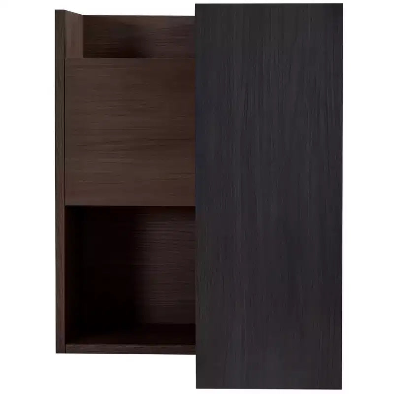 Meuble à chaussures extensible et rotatif de 82,5 cm à 149,3 cm avec tiroir, meuble de rangement d'angle à 90 degrés pour entrée et salon, noir + noyer - ModernLuxe
