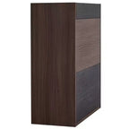 Meuble à chaussures extensible et rotatif de 82,5 cm à 149,3 cm avec tiroir, meuble de rangement d'angle à 90 degrés pour entrée et salon, noir + noyer - ModernLuxe