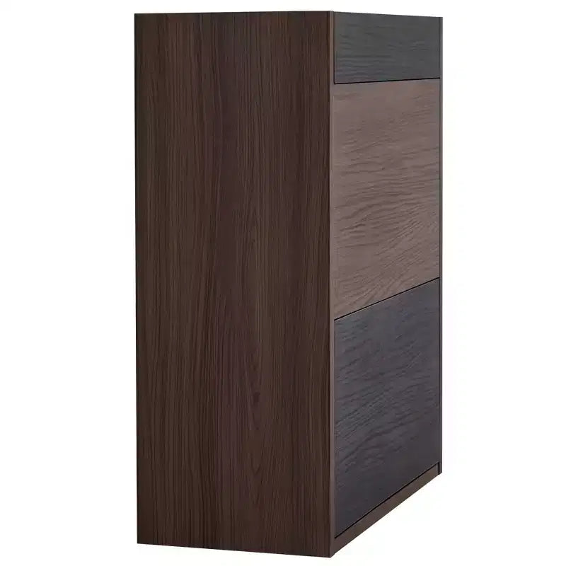 Meuble à chaussures extensible et rotatif de 82,5 cm à 149,3 cm avec tiroir, meuble de rangement d'angle à 90 degrés pour entrée et salon, noir + noyer - ModernLuxe